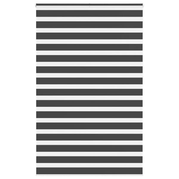 Rullgardin zebra svart 145x230 cm tyg bredd 140,9 cm polyester