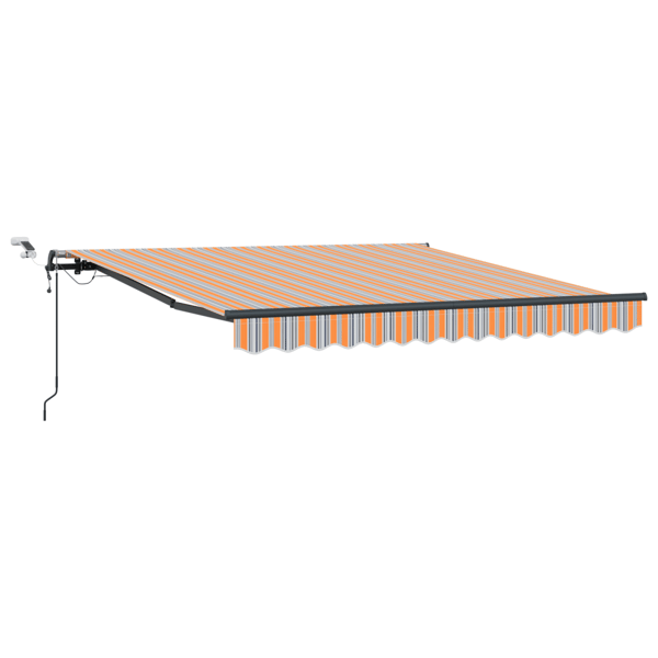 Utdragbar markis Flerfärgsdesign 350 x 250 cm Polyester