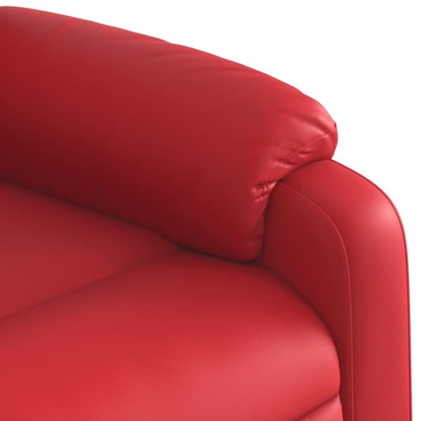 Reclinerfåtölj röd konstläder