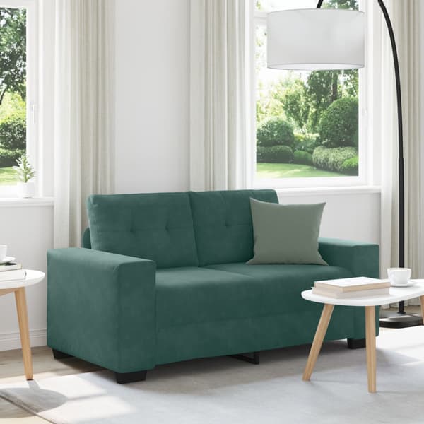 Tvåsitssoffa Mörkgrön 160 cm Sammet