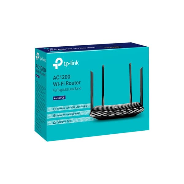TP-Link Archer C6 - trådlös router - Wi-Fi 5 - skrivbordsmodell
