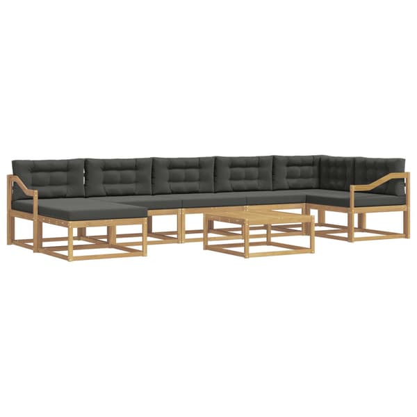 Utomhussoffset 8 pcs Vit och antracit