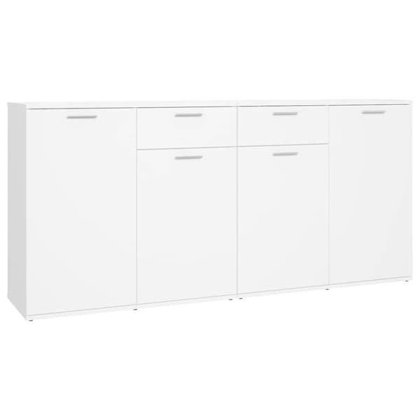 Skänk vit 160x36x75 cm konstruerat trä