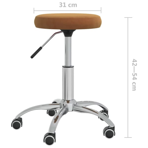 Massagepall sammet brun
