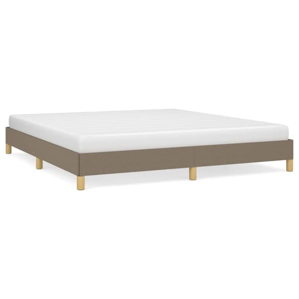 Sängram utan madrass taupe 180x200 cm tyg