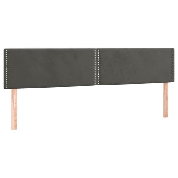 Ramsäng med madrass mörkgrå 200x200 cm sammet