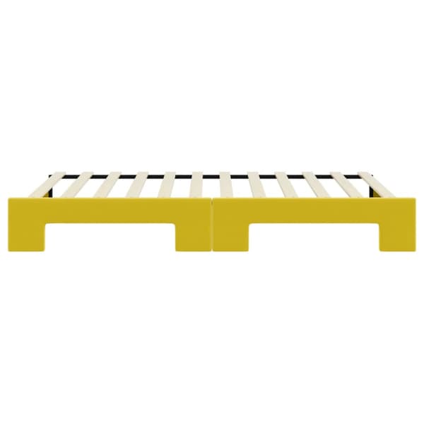 Dagbädd utdragbar gul 100x200 cm sammet