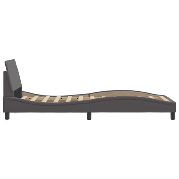 Bed Frame "Dover" Grey 90x190 cm Faux Leather