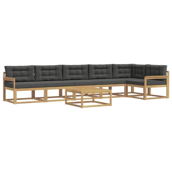 Utomhussoffset 7 pcs Vit och antracit 79 x 79 x 37 cm Polyester
