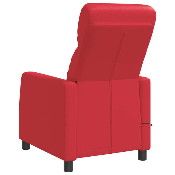 Massagefåtölj Röd Konstläder