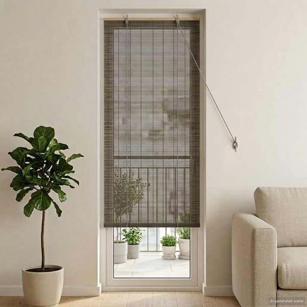 Rullgardin Grå 70 x 220 cm Bambu