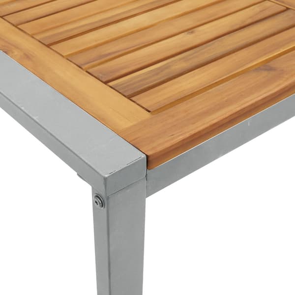 Trädgårdsmöbelset 7 pcs Grå Massivt Akaciaträ