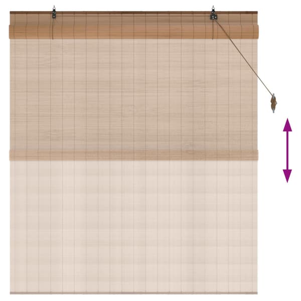 Rullgardin Brun 130 x 160 cm Bambu