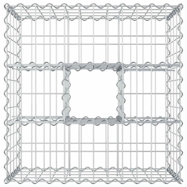 Gabion upphöjd säng Silver