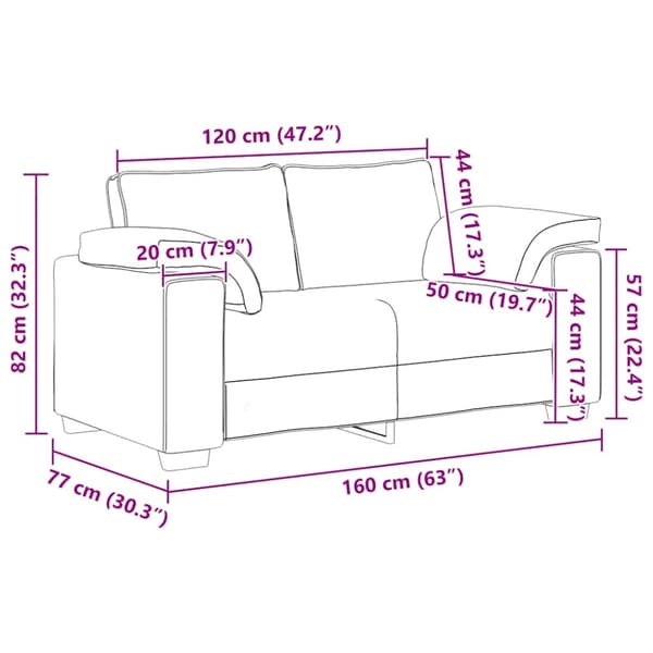 Loveseat soffa ljusgrå 160x77x82 cm sammet