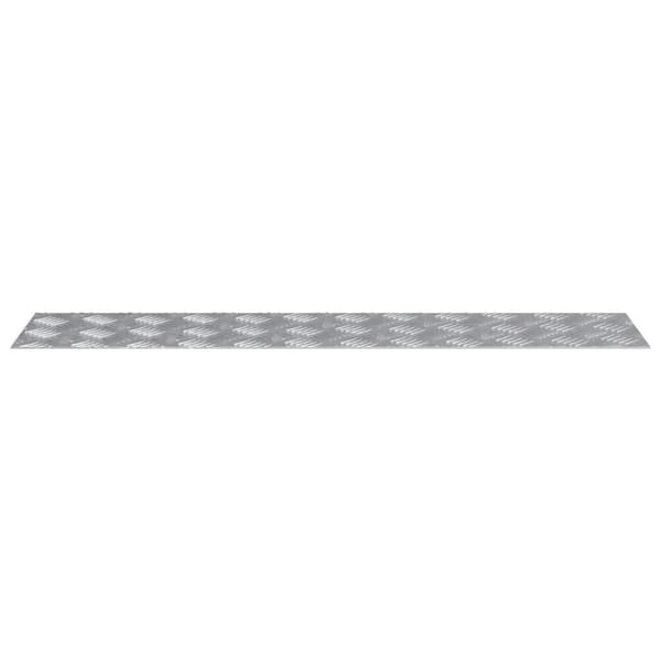Trappsteg Rektangulär 2 pcs Silver 90 x 20 cm Aluminium