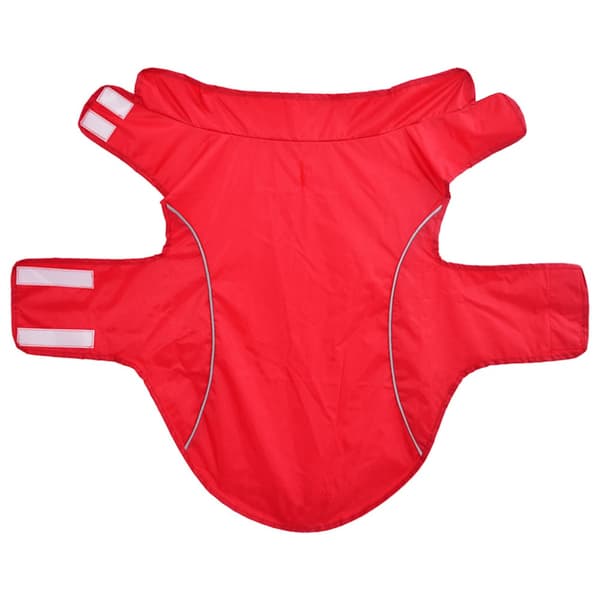 Regnrock för hundar med reflexer polyester röd XL