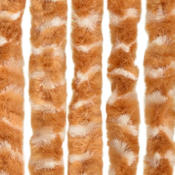 Insektsdraperi ockra och vit 100x220 cm chenille