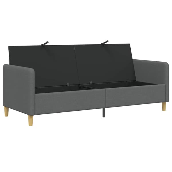 Soffa med förvaring Mörkgrå 192 x 78 x 87 cm Polyester