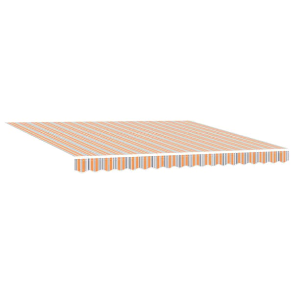 Utfällbar markis Orange och Grå 400 × 300 cm