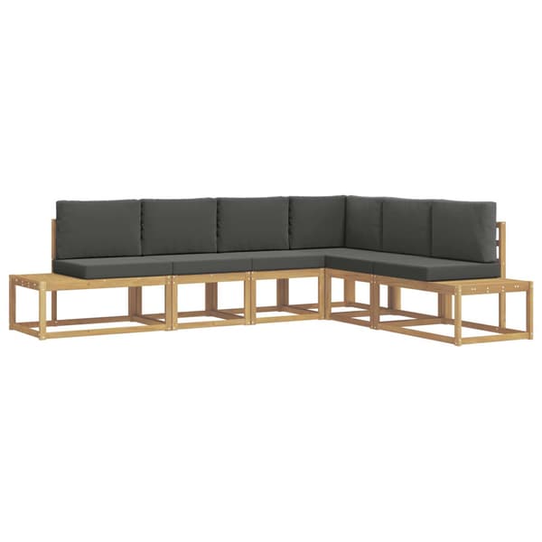 Utomhussoffset 4 Stycke Vit och antracit Polyester