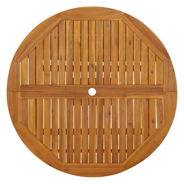 Hopfällbart trädgårdsbord 110 cm massivt akaciaträ