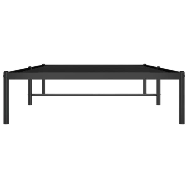 Sängram metall svart 100x200 cm