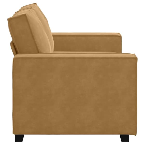 2-sitssoffa brun 160x78x84 cm sammet