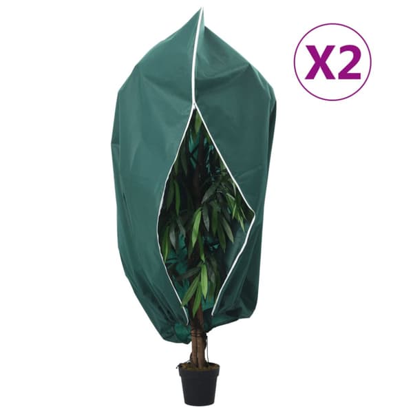 Fiberdukar med blixtlås 2 st 70 g/m² 3,14x2,5 m