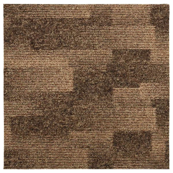 Golvmatta 20 pcs Brun 50 x 50 cm PP