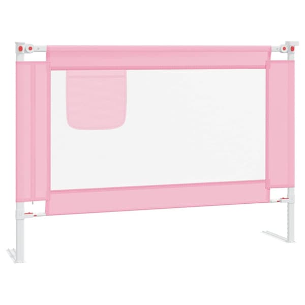Sängskena för barn rosa 90x25 cm tyg