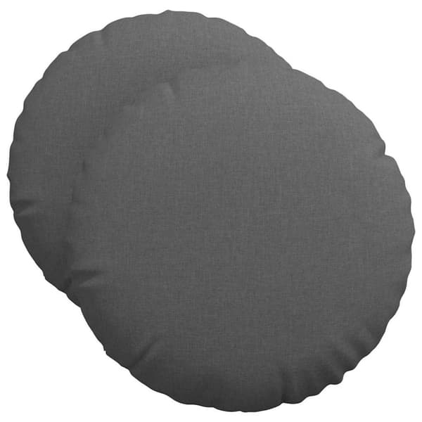 Sittkuddar 2 pcs Mörkgrå Ø50 x 19 cm tyg