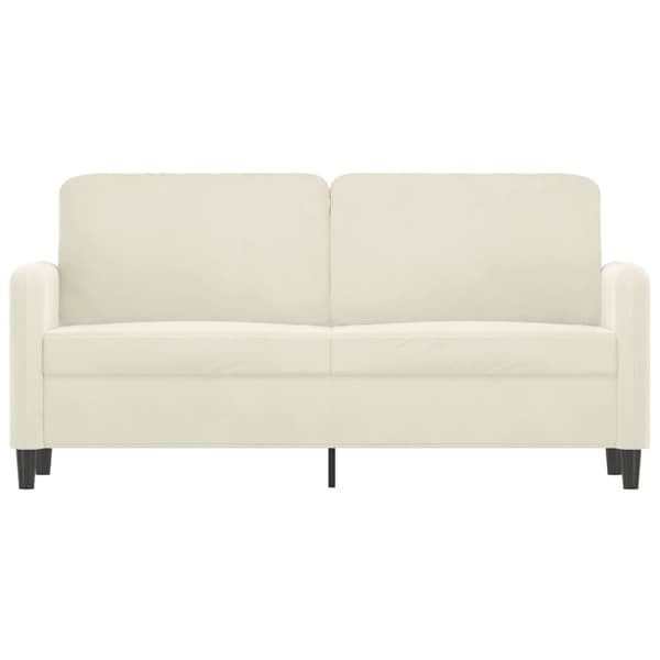Soffa 2-sits gräddvit 140 cm sammet
