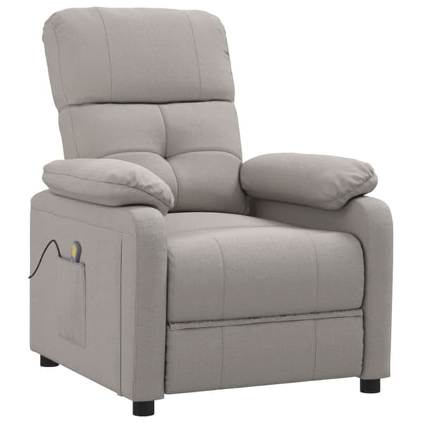Massagefåtölj taupe tyg