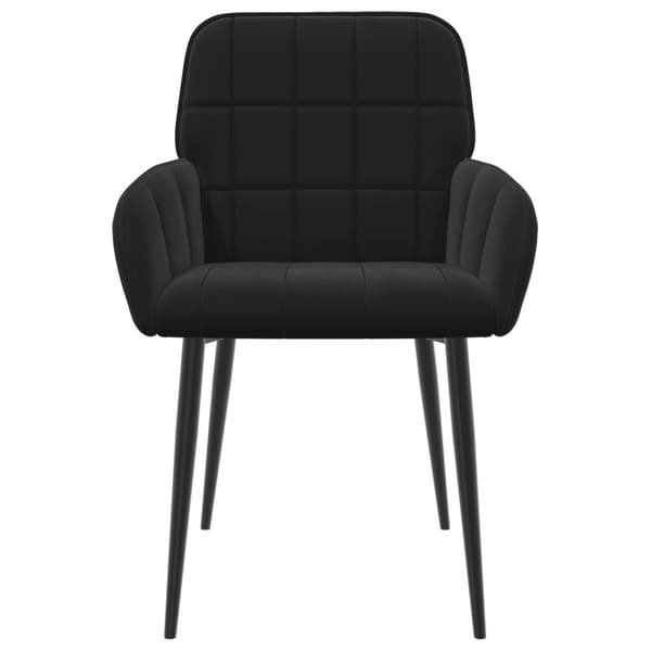 Matstolar 4 pcs Sammet Svart 57 x 50 x 85 cm