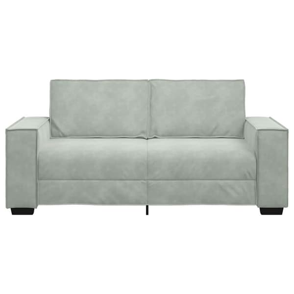 2-sitssoffa ljusgrå 180x78x84 cm sammet