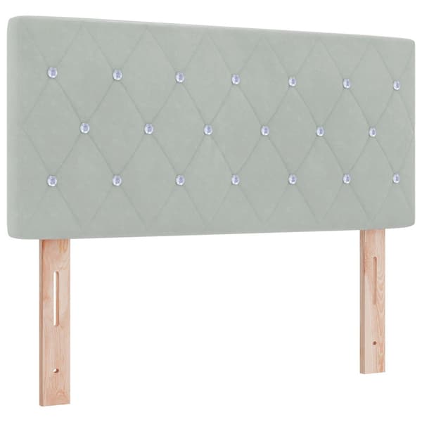 Huvudgavel Ljusgrå 90 cm Sammet
