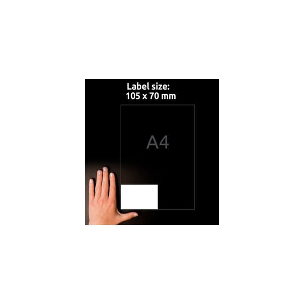 Etikett AVERY UG 105x70mm 1000/fp