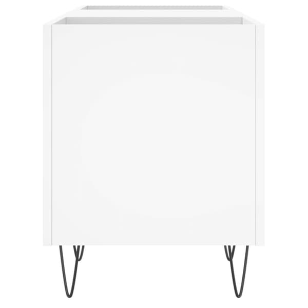 Stereobänk vit 121x38x48 cm konstruerat trä