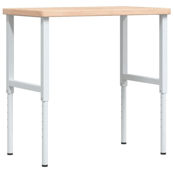 Arbetsbänk 100x60x(73-99,5) cm massiv ek rektangulär