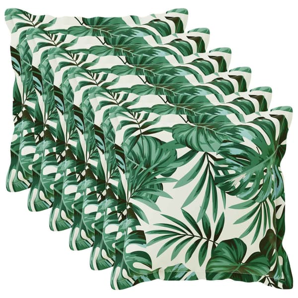 Kuddöverdrag 6 st HOUTEN Bladmönster 80 x 80 cm Polyester