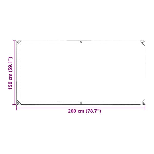 Tarp Transparent 2 x 1,5 m PE