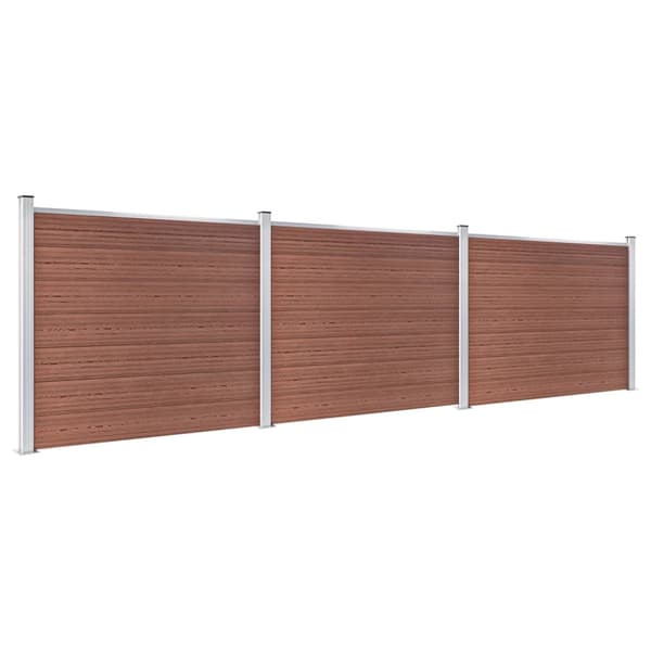 Staketpaneler WPC 526x146 cm brun