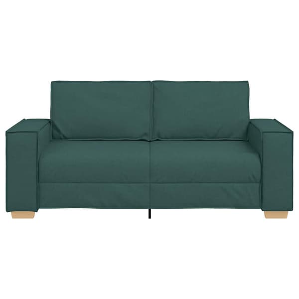 2-sitssoffa mörkgrön 180x78x84 cm tyg