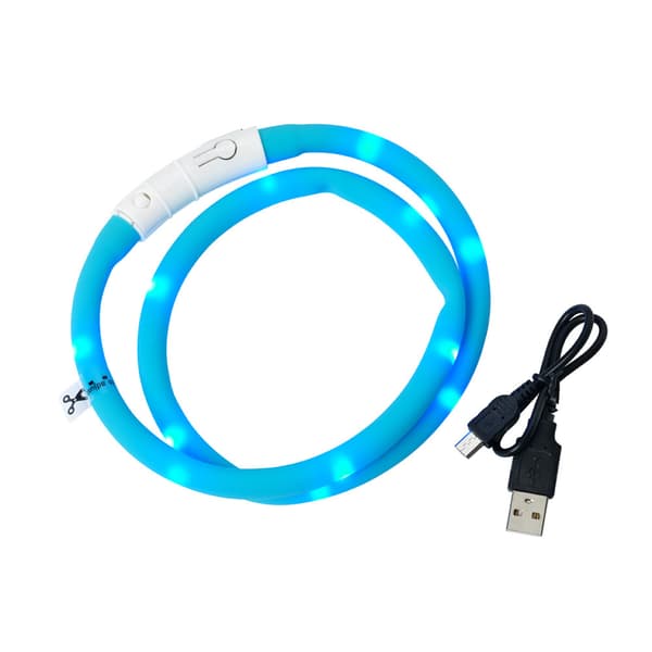 Blinkhalsband LED Turkos