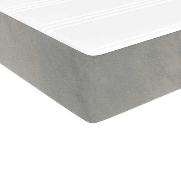 Pocketresårmadrass medium ljusgrå 100x203x20 cm sammet