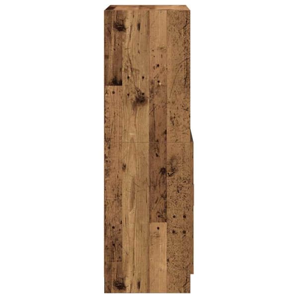 Köksskåp åldrat trä 57x41,5x131,5 cm konstruerat trä