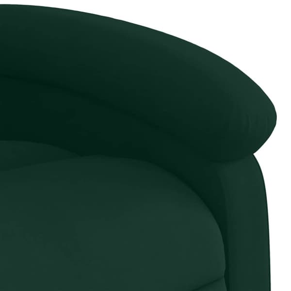 Massagefåtölj mörkgrön sammet