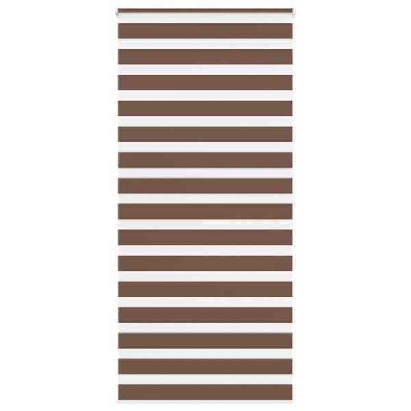 Rullgardin zebra brun 110x200 cm tyg bredd 105,9 cm polyester
