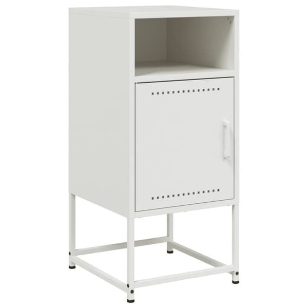 Sängbord 2 st vit 36x39x78 cm stål